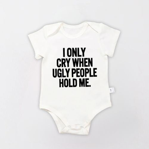 Charming Cotton Baby Bodysuit with Funny Print