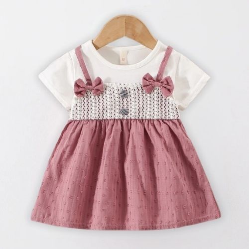 Charming Summer Baby Dress with Bow Straps