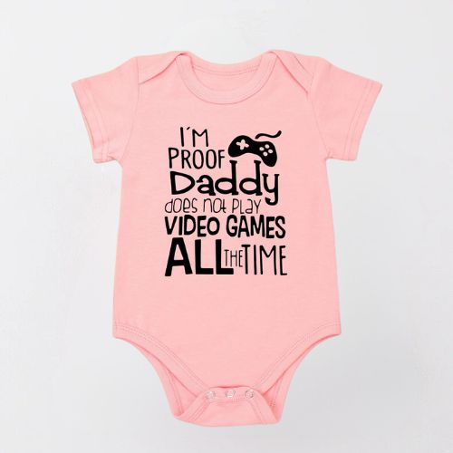 Adorable Cotton Bodysuit For Newborn - Daddy Does Not Play Games