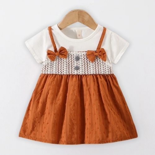 Charming Summer Baby Dress with Bow Straps