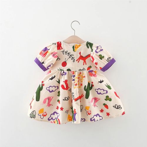 Adorable Summer Baby Dress with Rainbow Print