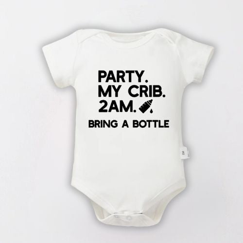 Trendy Infant Bodysuit - Party My Crib 2AM Print