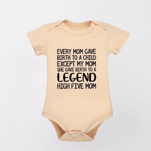 Cozy Summer Baby Bodysuit - High Five Mom