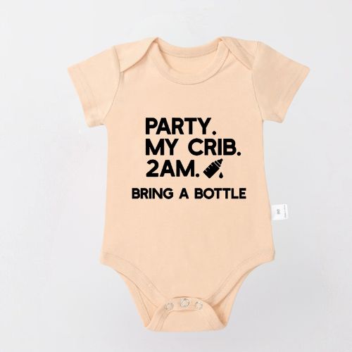 Trendy Infant Bodysuit - Party My Crib 2AM Print