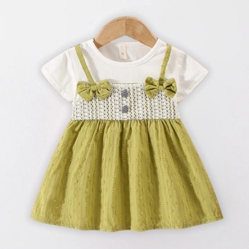 Charming Summer Baby Dress with Bow Straps