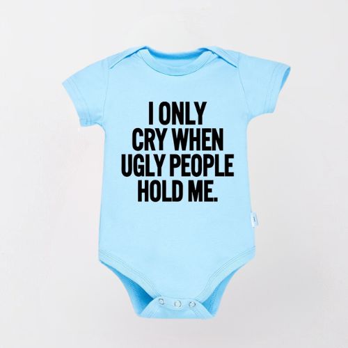 Charming Cotton Baby Bodysuit with Funny Print