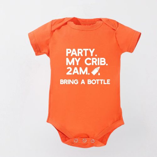 Trendy Infant Bodysuit - Party My Crib 2AM Print