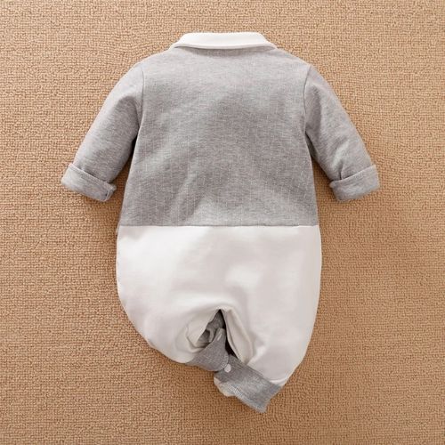 Charming Long Sleeve Baby Gentleman Suit Romper