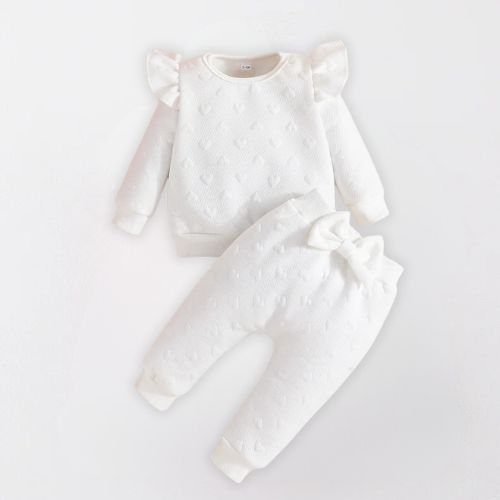 Adorable Heart-Patterned Baby Outfit Set