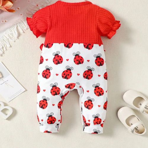 Adorable Summer Beetle Romper for Baby Girls