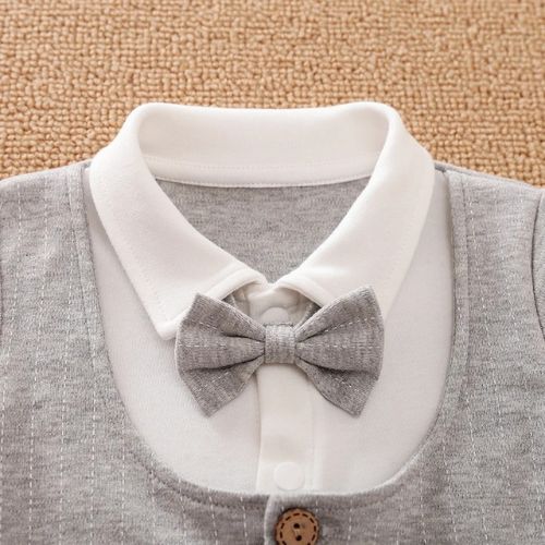 Charming Long Sleeve Baby Gentleman Suit Romper