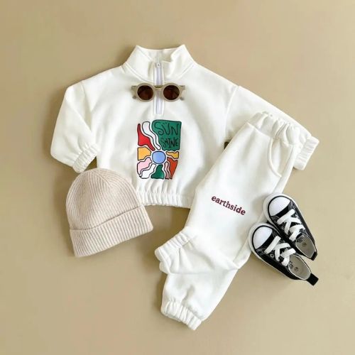 Cozy Fleece Baby Tracksuit - Winter Warmth Set