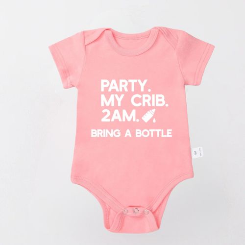 Trendy Infant Bodysuit - Party My Crib 2AM Print