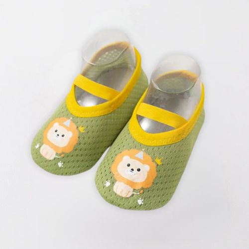 Cozy Animal Style Non-Slip Baby First Walker Shoes - green