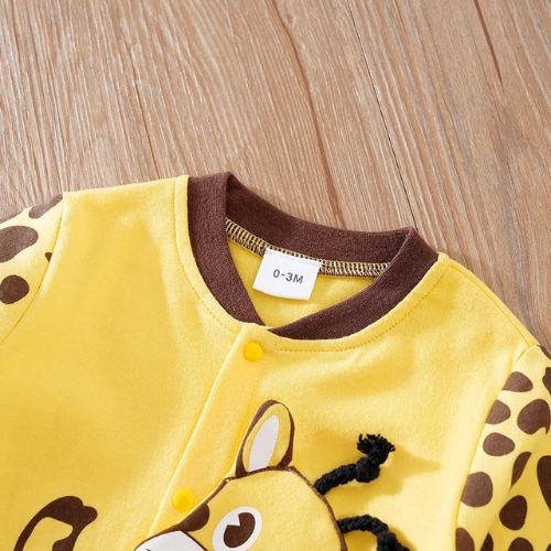 Adorable Cotton Giraffe Baby Romper