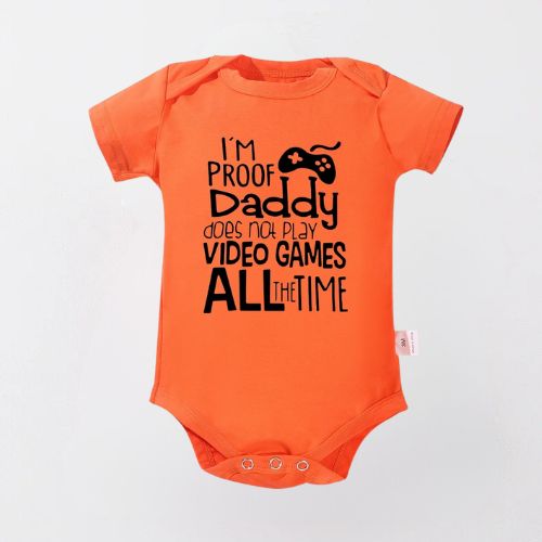 Adorable Cotton Bodysuit For Newborn - Daddy Does Not Play Games