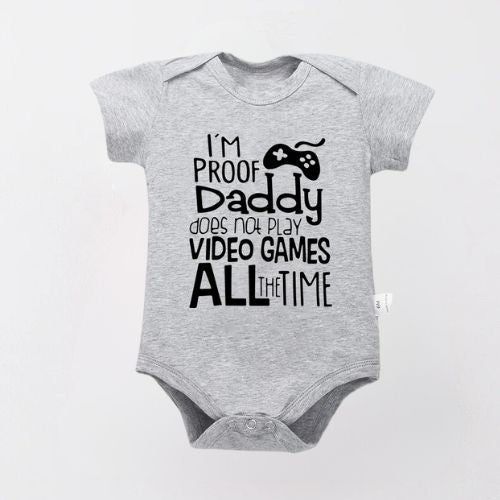 Adorable Cotton Bodysuit For Newborn - Daddy Does Not Play Games