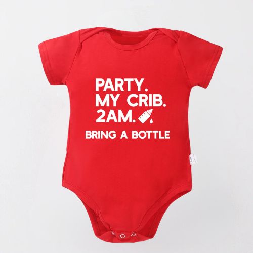 Trendy Infant Bodysuit - Party My Crib 2AM Print