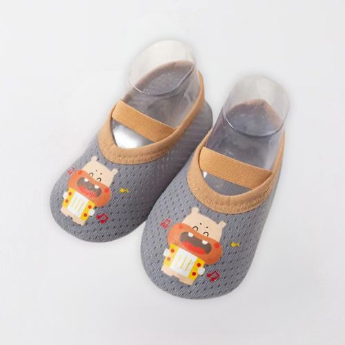 Cozy Animal Style Non-Slip Baby First Walker Shoes - Grey