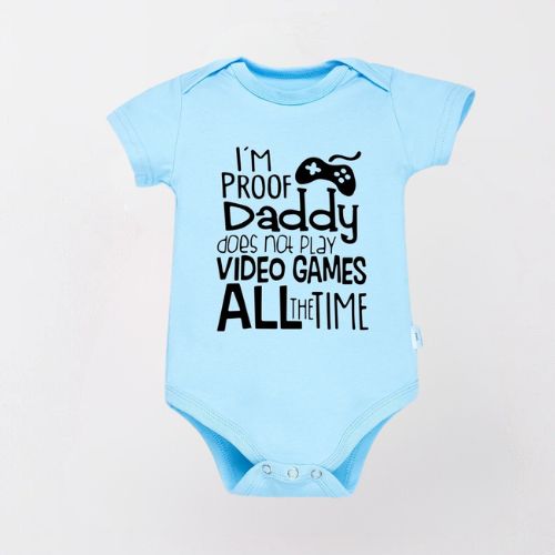 Adorable Cotton Bodysuit For Newborn - Daddy Does Not Play Games