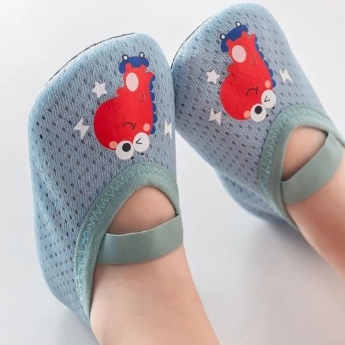 Cozy Animal Style Non-Slip Baby First Walker Shoes - Blue