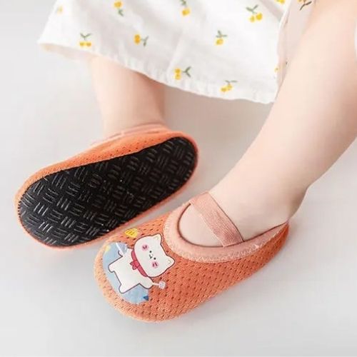 Cozy Animal Style Non-Slip Baby First Walker Shoes - Orange