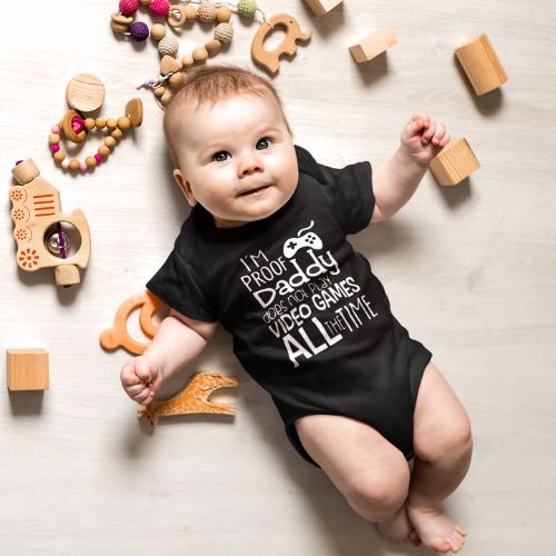 Adorable Cotton Bodysuit For Newborn - Daddy Does Not Play Games