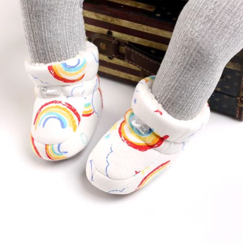 Adorable Winter Cartoon Baby Boots - Soft, Warm, Anti-Slip - Rainbow