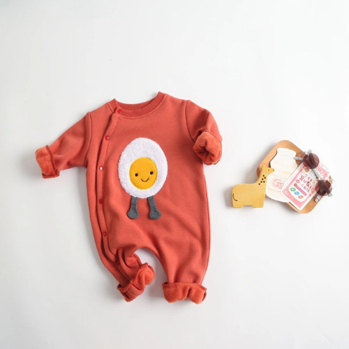 Premium Cozy Cotton Baby Romper with 3D Cartoon Embroidery