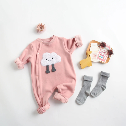 Premium Cozy Cotton Baby Romper with 3D Cartoon Embroidery