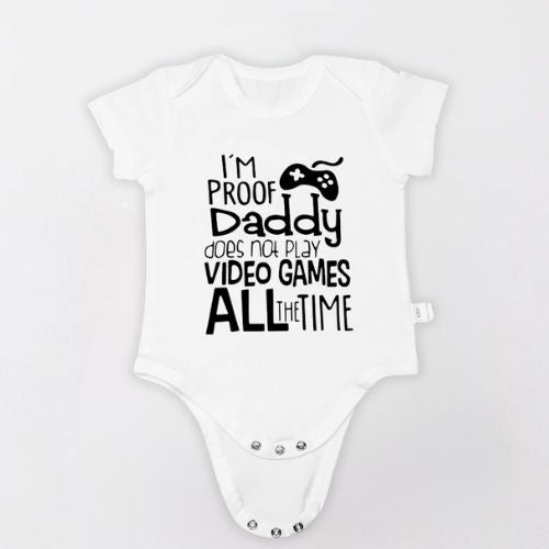 Adorable Cotton Bodysuit For Newborn - Daddy Does Not Play Games